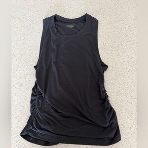 Athleta Black Ruched Side Tank Top